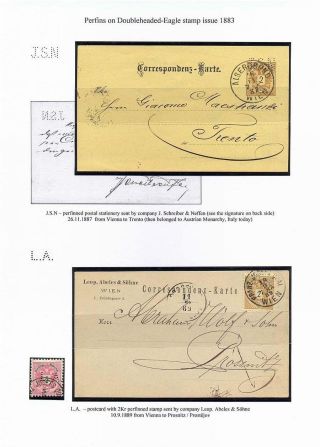 THE OLDEST PERFINS ON AUSTRIAN STAMPS – sheet 15