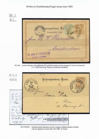 THE OLDEST PERFINS ON AUSTRIAN STAMPS – sheet 16