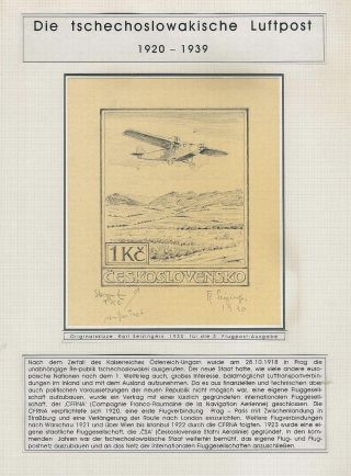 ČESKOSLOVENSKÁ LETECKÁ POŠTA 1920-1939 – list 1