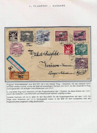 ČESKOSLOVENSKÁ LETECKÁ POŠTA 1920-1939 – list 16