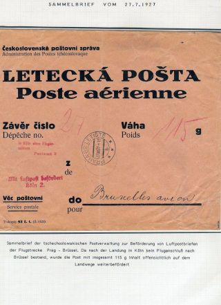 DIE TSCHECHOSLOWAKISCHE LUFTPOST 1920-1939 – Blatt 41