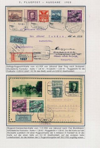 DIE TSCHECHOSLOWAKISCHE LUFTPOST 1920-1939 – Blatt 54
