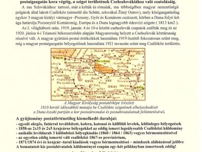 POSTAL HISTORY OF GREAT RYE ISLAND  (CSALLÓKÖZ) 1749 - 1919