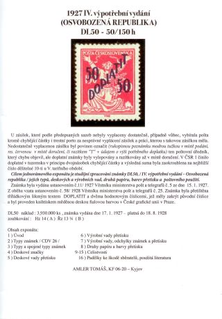 1927 IV. POSTAGE DUE PROVISIONAL ISSUE (CHAINBRAKER) DL 50 - 50/150 H – sheet 1