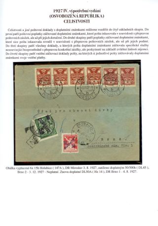 1927 IV. POSTAGE DUE PROVISIONAL ISSUE (CHAINBRAKER) DL 50 - 50/150 H – sheet 9