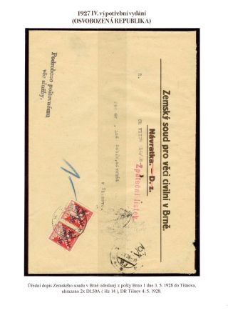 1927 IV. POSTAGE DUE PROVISIONAL ISSUE (CHAINBRAKER) DL 50 - 50/150 H – sheet 13