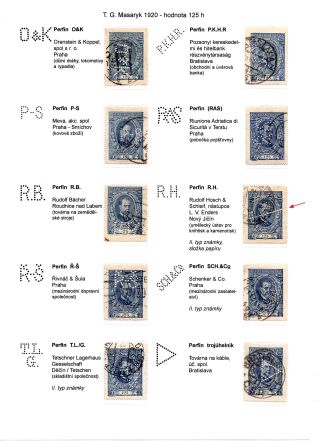PERFINY NA EMISI TGM 1920 – list 6