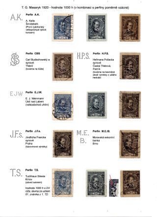 PERFINY NA EMISI TGM 1920 – list 8
