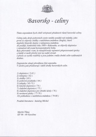 BAYERN - GANZSACHEN – Blatt 1