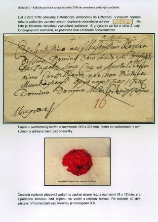 POSTGESCHICHTE DER KARPATENUKRAINE 1786-1945 – Blatt 2