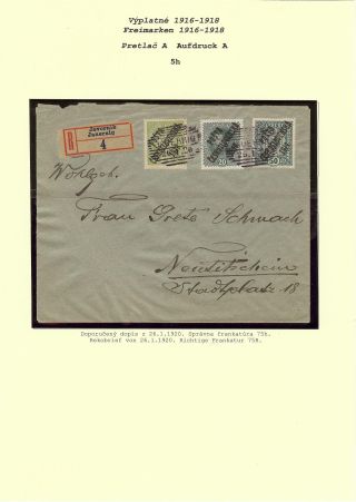 OVERPRINT POŠTA ČESKOSLOVENSKÁ 1919 ON POSTAGE STAMPS OF AUSTRIA – sheet 11