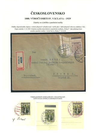 CZECHOSLOVAKIA 1918-1939: 1000. DEATH ANNIVERSARY OF ST. WENCESLAS – sheet 5