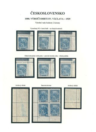 CZECHOSLOVAKIA 1918-1939: 1000. DEATH ANNIVERSARY OF ST. WENCESLAS – sheet 12