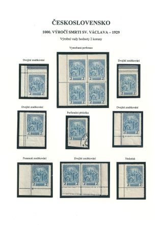 CZECHOSLOVAKIA 1918-1939: 1000. DEATH ANNIVERSARY OF ST. WENCESLAS – sheet 13