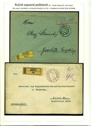 POSTGEBÜHR BAR BEZAHLT NACH DEM UMSTURZ IN DEN JAHREN 1918-1919 – Blatt 33