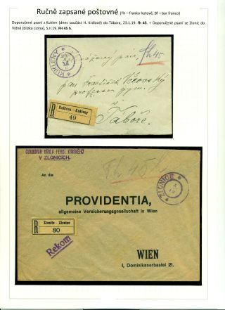 POSTGEBÜHR BAR BEZAHLT NACH DEM UMSTURZ IN DEN JAHREN 1918-1919 – Blatt 36
