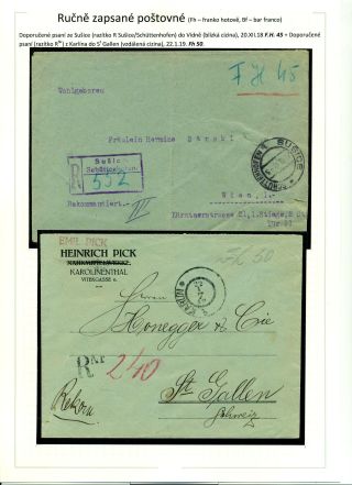 POSTGEBÜHR BAR BEZAHLT NACH DEM UMSTURZ IN DEN JAHREN 1918-1919 – Blatt 38