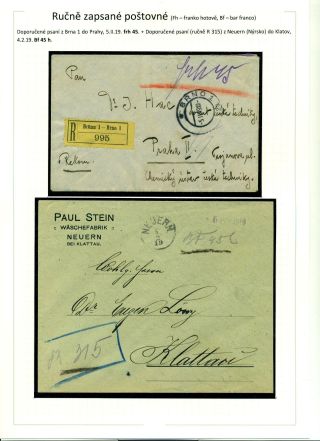 POSTGEBÜHR BAR BEZAHLT NACH DEM UMSTURZ IN DEN JAHREN 1918-1919 – Blatt 39
