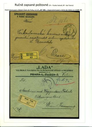 POSTGEBÜHR BAR BEZAHLT NACH DEM UMSTURZ IN DEN JAHREN 1918-1919 – Blatt 43