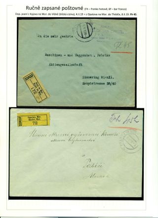 POSTGEBÜHR BAR BEZAHLT NACH DEM UMSTURZ IN DEN JAHREN 1918-1919 – Blatt 44