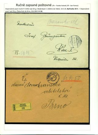 POSTGEBÜHR BAR BEZAHLT NACH DEM UMSTURZ IN DEN JAHREN 1918-1919 – Blatt 47