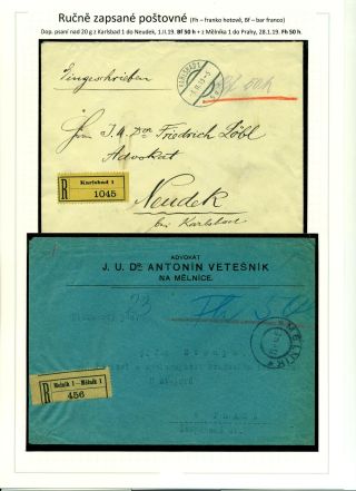 POSTAGE PAID IN CASH DURING POST-WAR CHANGES 1918-1919 – sheet 49