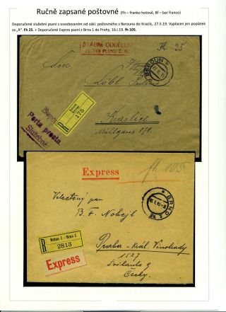 POSTAGE PAID IN CASH DURING POST-WAR CHANGES 1918-1919 – sheet 53