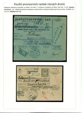 POŠTOVNÉ PLACENO V HOTOVOSTI V POPŘEVRATOVÉ DOBĚ LET 1918-1919 – list 70