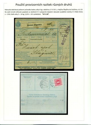 POŠTOVNÉ PLACENO V HOTOVOSTI V POPŘEVRATOVÉ DOBĚ LET 1918-1919 – list 71