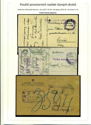 POŠTOVNÉ PLACENO V HOTOVOSTI V POPŘEVRATOVÉ DOBĚ LET 1918-1919 – list 75