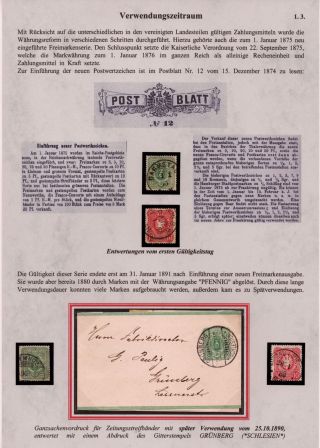 GERMANY - "PFENNIGE" STAMP ISSUE 1875-1879 – sheet 4