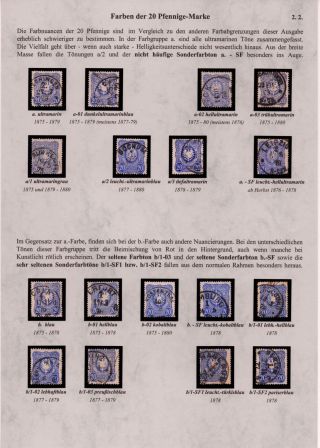 GERMANY - "PFENNIGE" STAMP ISSUE 1875-1879 – sheet 9