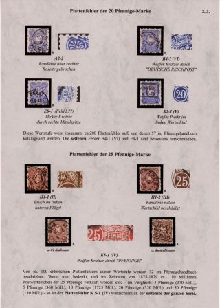 GERMANY - "PFENNIGE" STAMP ISSUE 1875-1879 – sheet 15