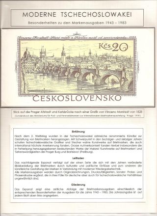 MODERNÍ ČESKOSLOVENSKO, ZAJÍMAVOSTI ZNÁMKOVÝCH VYDÁNÍ 1943 1983 – list 1