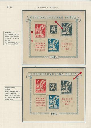 MODERNÍ ČESKOSLOVENSKO, ZAJÍMAVOSTI ZNÁMKOVÝCH VYDÁNÍ 1943 1983 – list 9