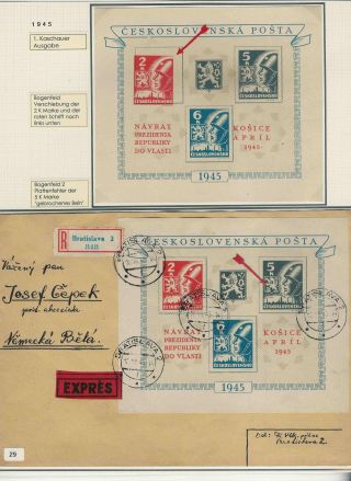 MODERNÍ ČESKOSLOVENSKO, ZAJÍMAVOSTI ZNÁMKOVÝCH VYDÁNÍ 1943 1983 – list 10