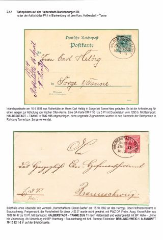 BAHNPOSTEN IM HARZ UND HARZVORLAND – Blatt 31