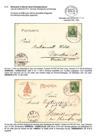 BAHNPOSTEN IM HARZ UND HARZVORLAND – Blatt 43