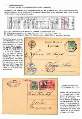 BAHNPOSTEN IM HARZ UND HARZVORLAND – Blatt 72