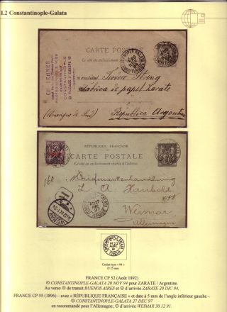 USAGE OF POSTAL STATIONERY BY FRENCH OFFICES IN LEVANT – sheet 12