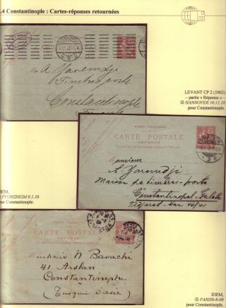 USAGE OF POSTAL STATIONERY BY FRENCH OFFICES IN LEVANT – sheet 36