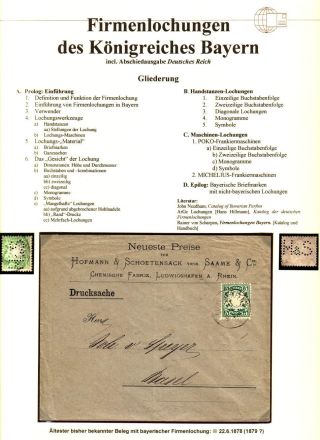 PERFINS OF BAVARIA – sheet 1