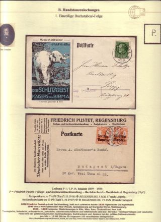 PERFINS OF BAVARIA – sheet 40