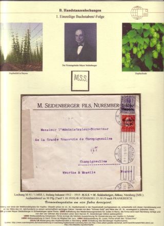 PERFINS OF BAVARIA – sheet 51
