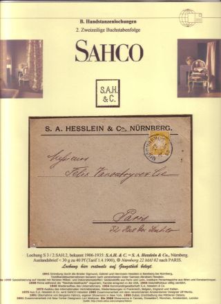 PERFINS OF BAVARIA – sheet 67