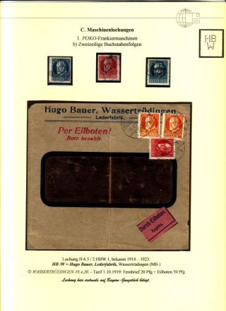 PERFINS OF BAVARIA – sheet 110