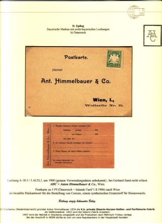 PERFINS OF BAVARIA – sheet 127