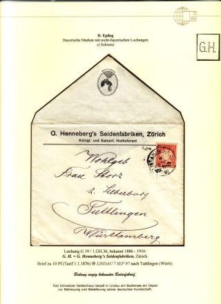 PERFINS OF BAVARIA – sheet 128