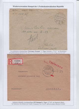 POŠTOVNÍ RAZÍTKA V ČECHÁCH A NA MORAVĚ V POVÁLEČNÉM OBDOBÍ 1945 – list 2
