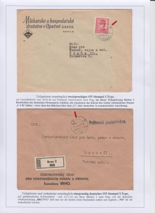 POSTMARKS IN BOHEMIA AND MORAVIA DURING THE POSTWAR PERIOD AFTER WW II – sheet 18